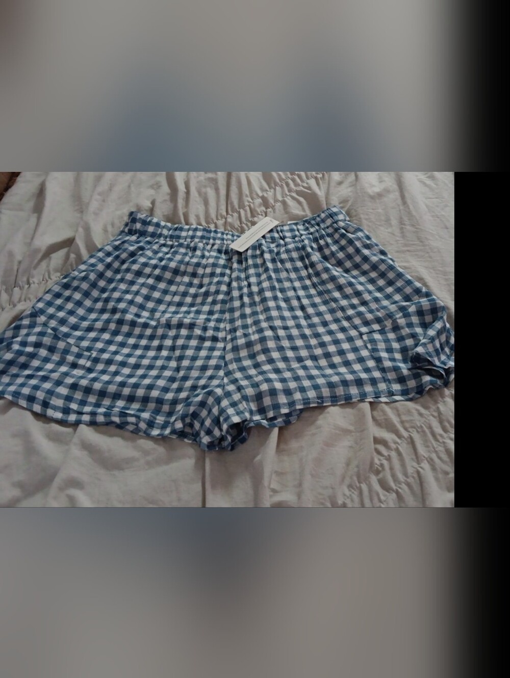 Olivaceous blue gingham ruffle shorts❤️ 3 X $15 ❤️ - Picture 3 of 5